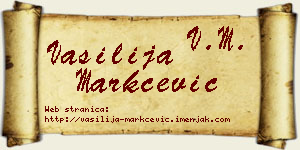 Vasilija Markčević vizit kartica